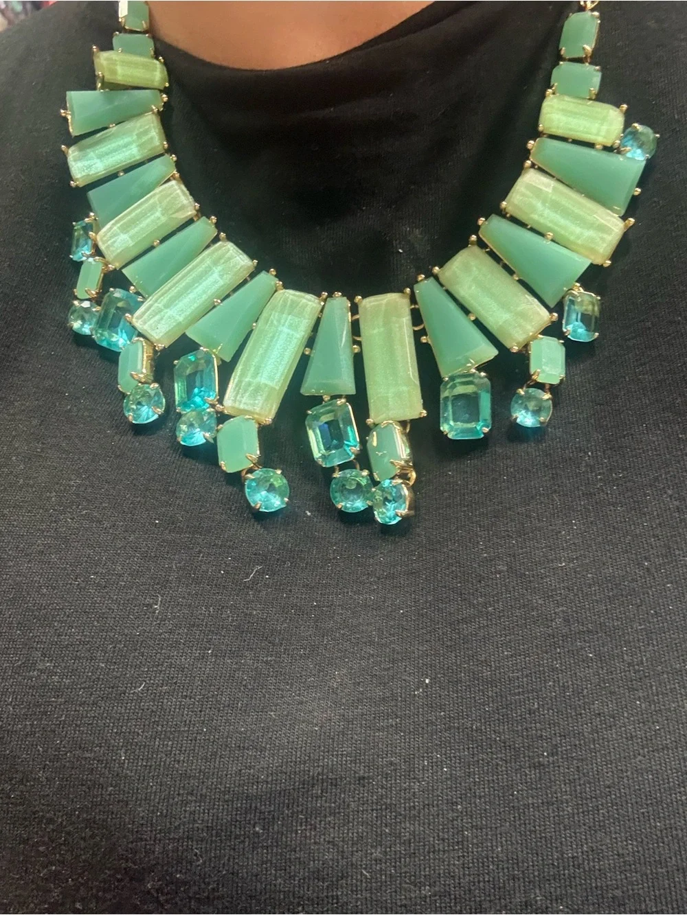 kate spade Mint Turquoise Statement Bib Necklace
